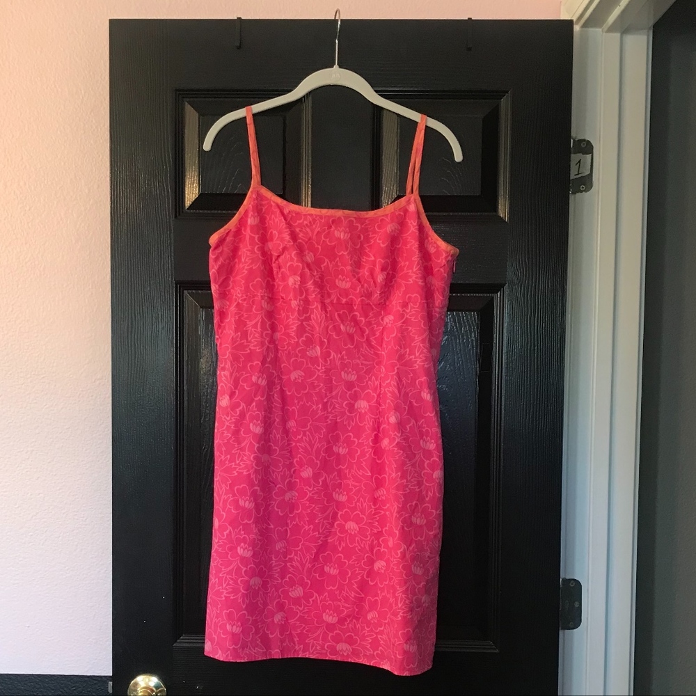 pink floral dress
